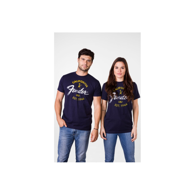 FENDER T-SHIRT BAJA BLUE M Футболка