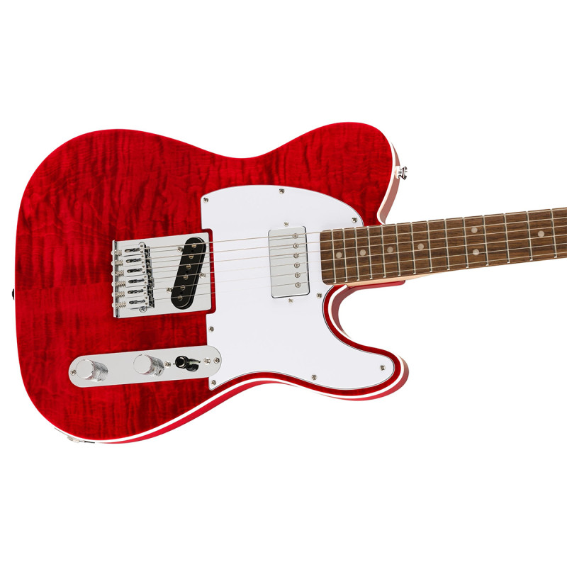 SQUIER AFFINITY SERIES TELECASTER FLAME MAPLE TOP CRIMSON RED TRANSPARENT Электрогитара