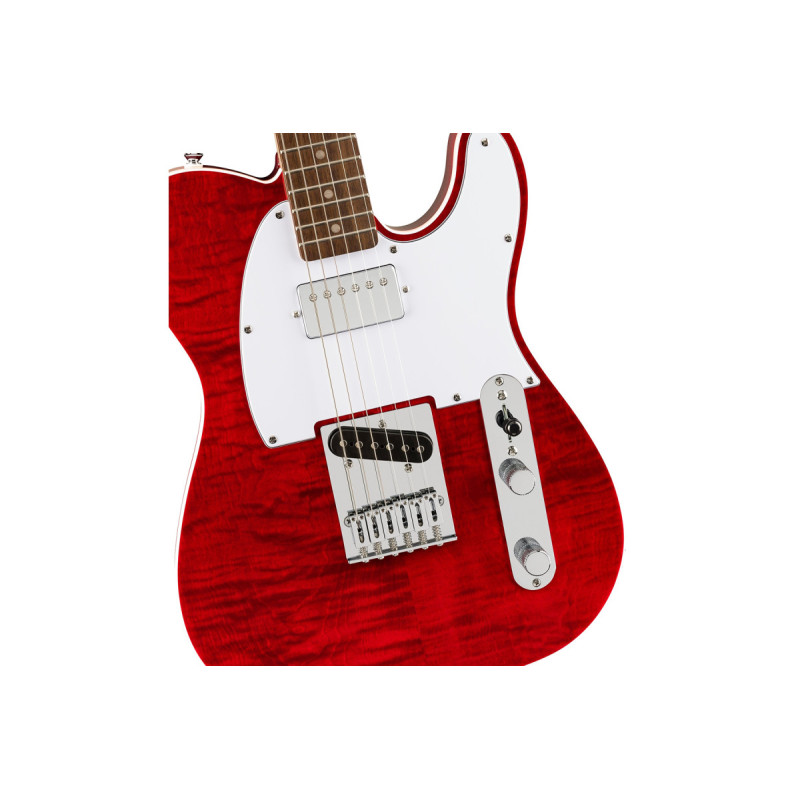 SQUIER AFFINITY SERIES TELECASTER FLAME MAPLE TOP CRIMSON RED TRANSPARENT Электрогитара