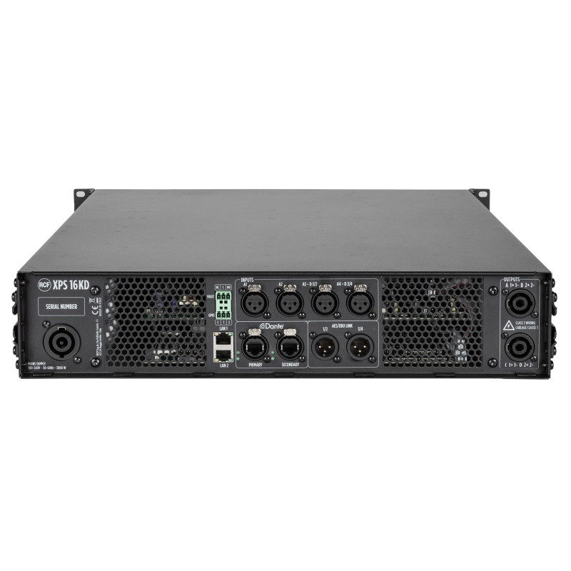 RCF XPS 16KD Чотириканальний DSP підсилювач з Dante 16000 Вт