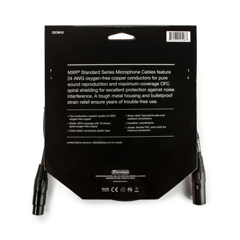MXR DCM15 MICROPHONE CABLE 15ft