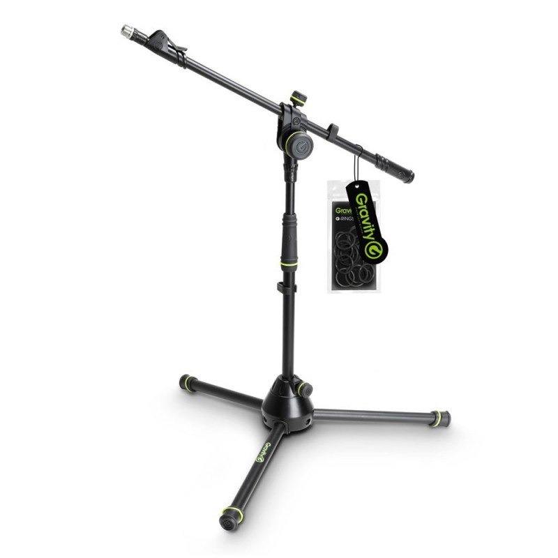 GRAVITY MS 4222 B Низька мікрофонна стійка з boom arm та основою