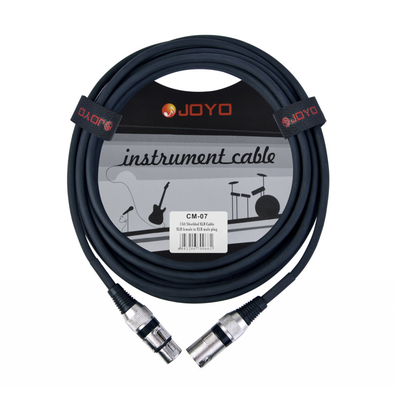 JOYO Кабель мікрофонний Joyo CM-07 (XLR(f)/XLR(m), 4,5 м)