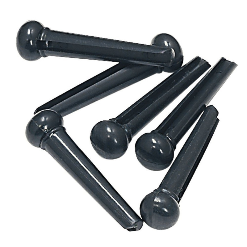 Шпильки для струнотримача акустичної гітари GEWA Bridge plug Black (6 шт.)