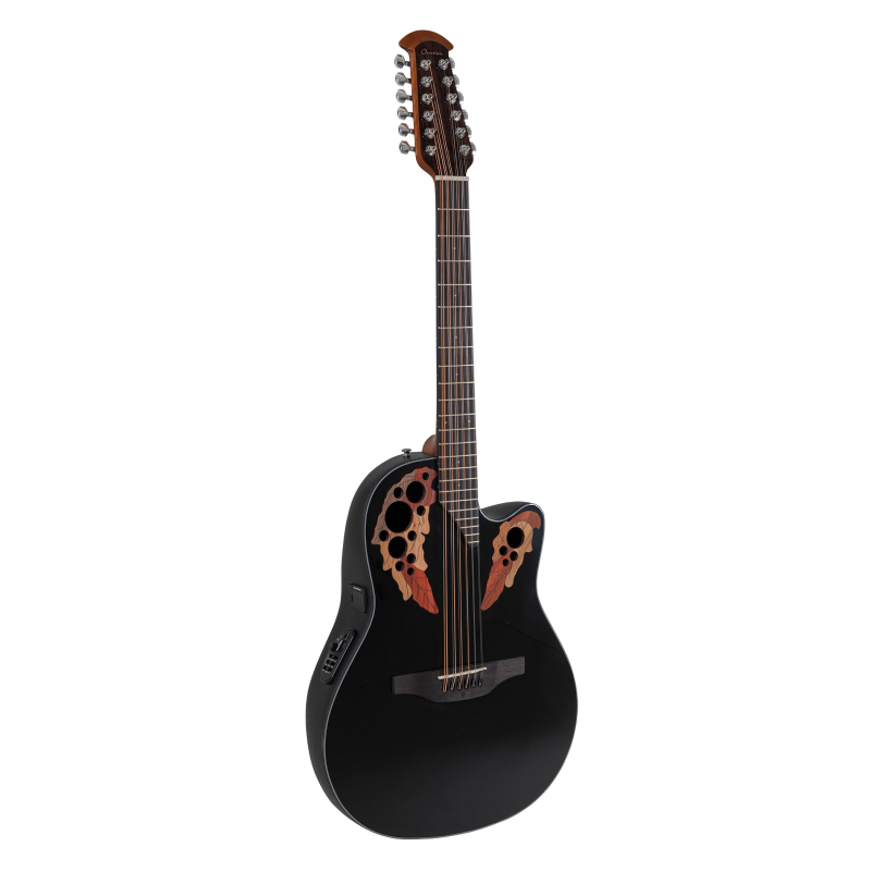 OVATION Celebrity Elite CE4412 Mid Cutaway Black Акустична гітара з датчиком