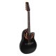 OVATION Celebrity Elite CE4412 Mid Cutaway Black Акустична гітара з датчиком