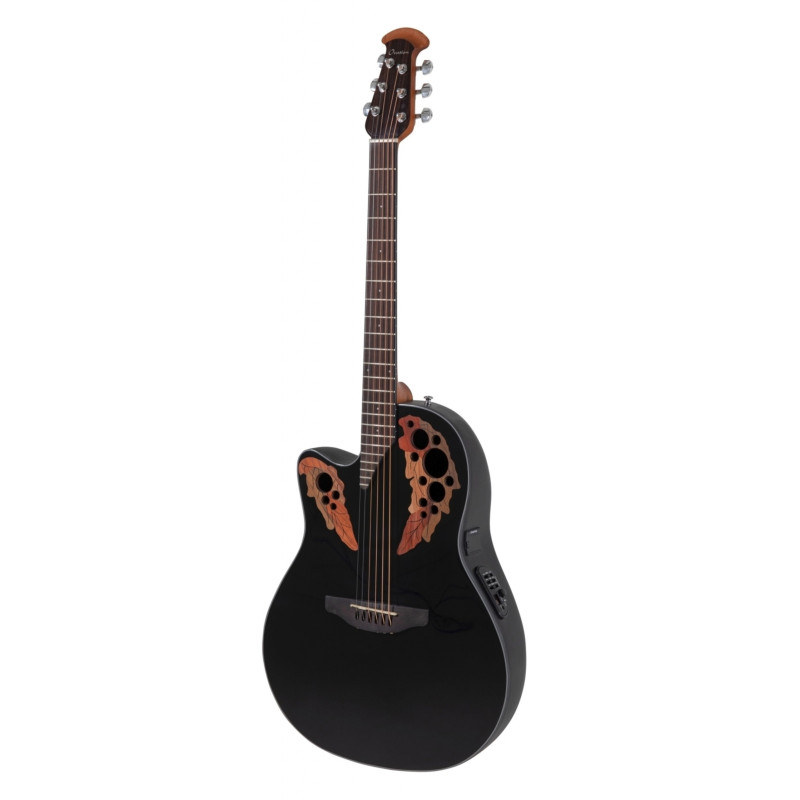 OVATION Celebrity Elite CE44L Mid Cutaway Left-Hand Black Акустична гітара з датчиком