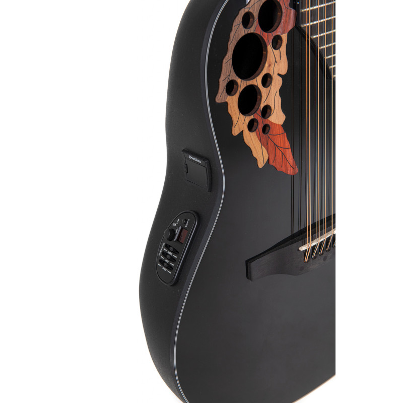 OVATION Celebrity Elite CE4412 Mid Cutaway Black Акустична гітара з датчиком