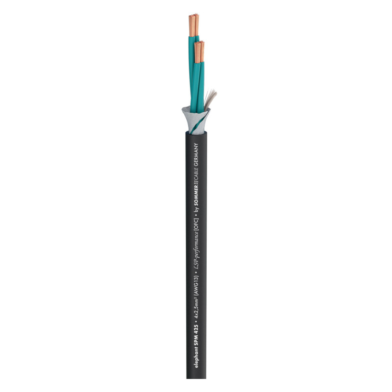 SOMMER CABLE 490-0051-425 ELEPHANT SPM425 Акустический кабель 4x2,5 мм², черный