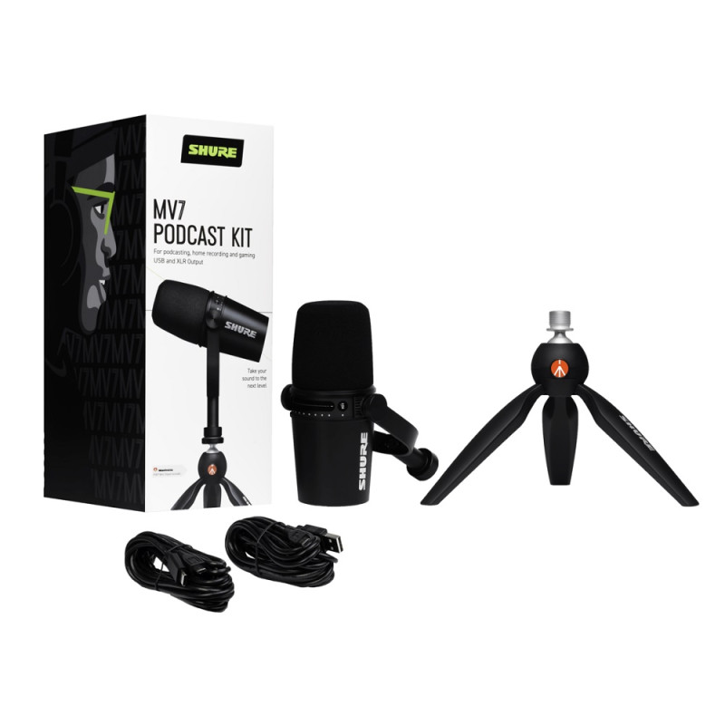 SHURE MV7-K+-BNDL Микрофон
