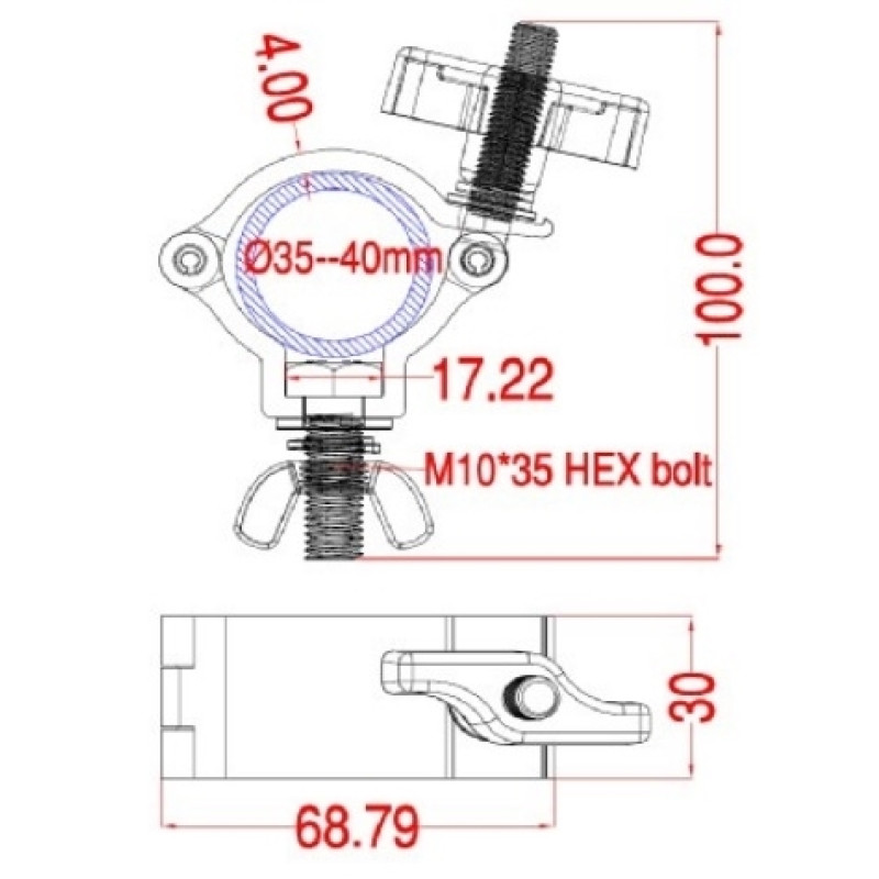 Струбцина для кріплення 240B130ZY-SM10D