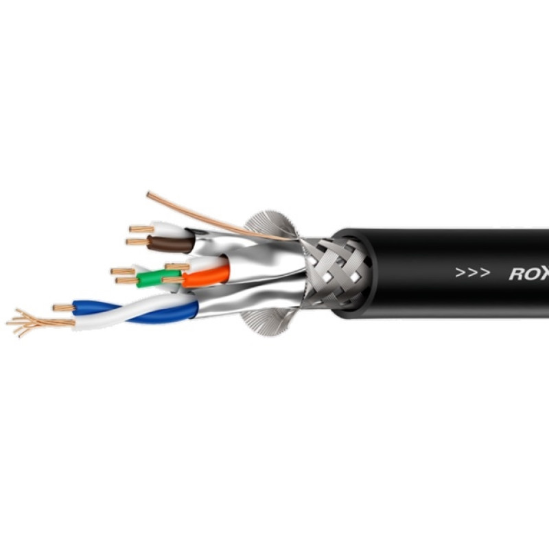 Гнучкий кабель категорії Roxtone C6AP, 4x2х0.22 кв. мм, вн. діаметр 8 мм, 100 м