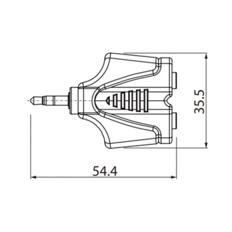 Перехідник Roxtone RPAN360 3.5mm jack stereo male (тато) - 2x3.5mm jack stereo female (мама)