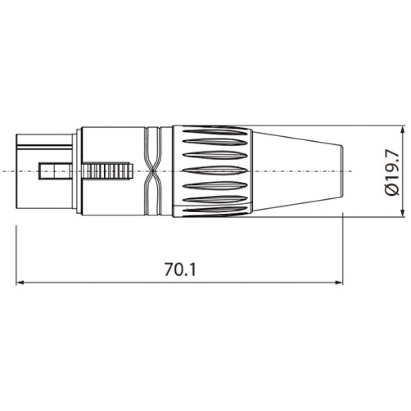 Роз'єм Roxtone RX3FP-BG XLR female (мама)