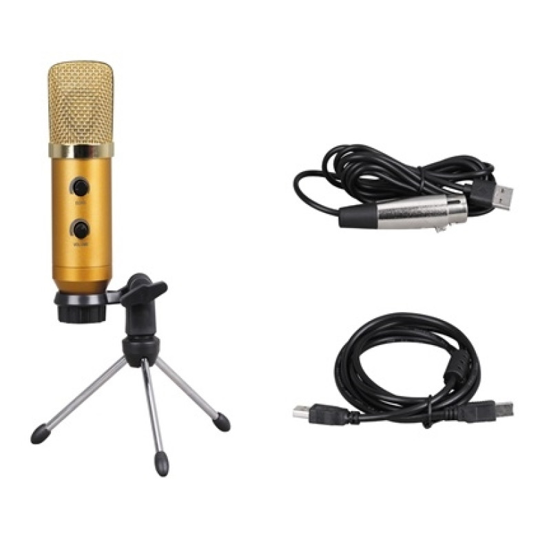 Конденсаторний мікрофон Emiter-S USB-7 золотого кольору