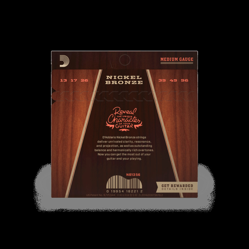 D‘ADDARIO NB1356 NICKEL BRONZE MEDIUM (13-56) Струни для акустичної гітари