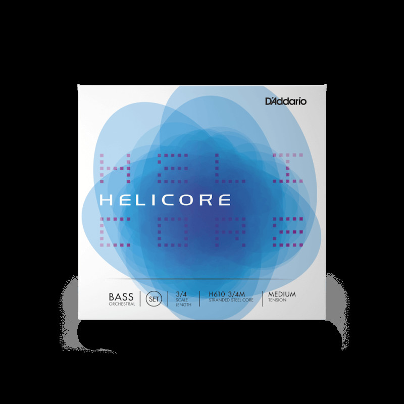 D`ADDARIO HELICORE ORCHESTRAL BASS STRING SET 3/4 Scale Medium Tension