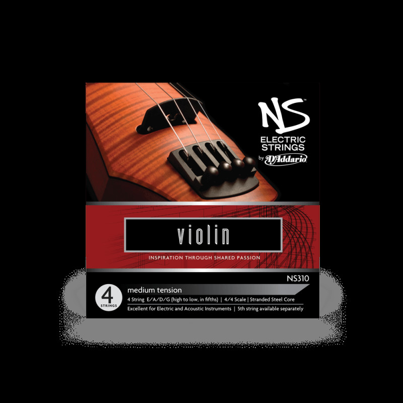 D`ADDARIO NS ELECTRIC VIOLIN STRING SET 4/4 Scale Medium Tension