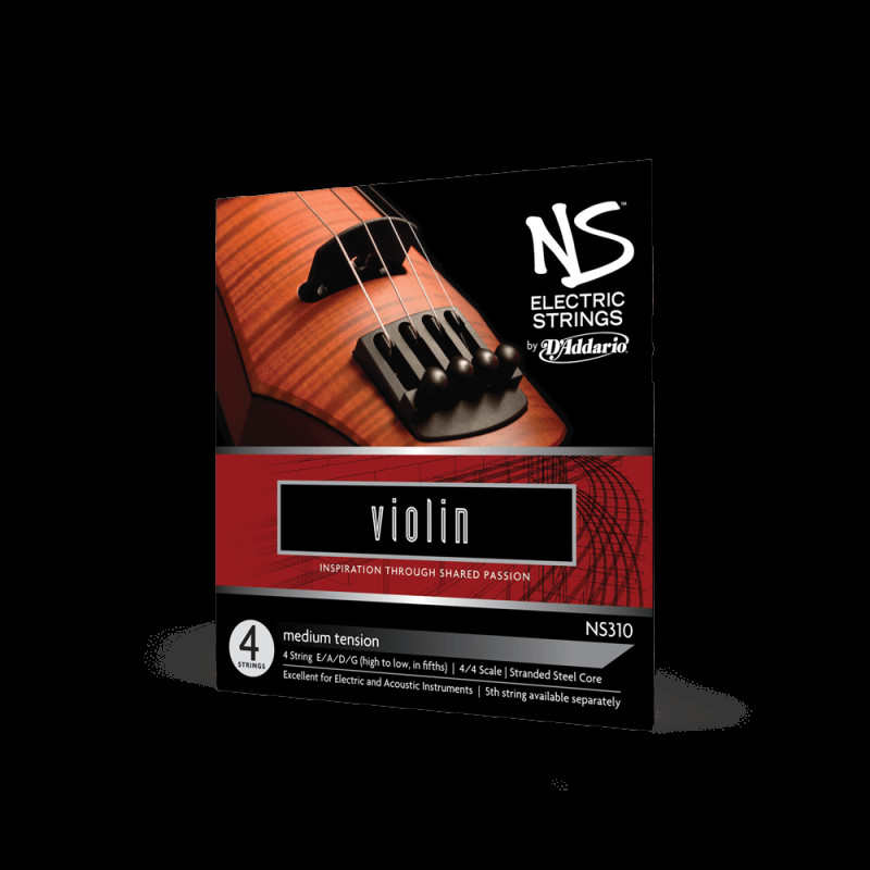 D`ADDARIO NS ELECTRIC VIOLIN STRING SET 4/4 Scale Medium Tension