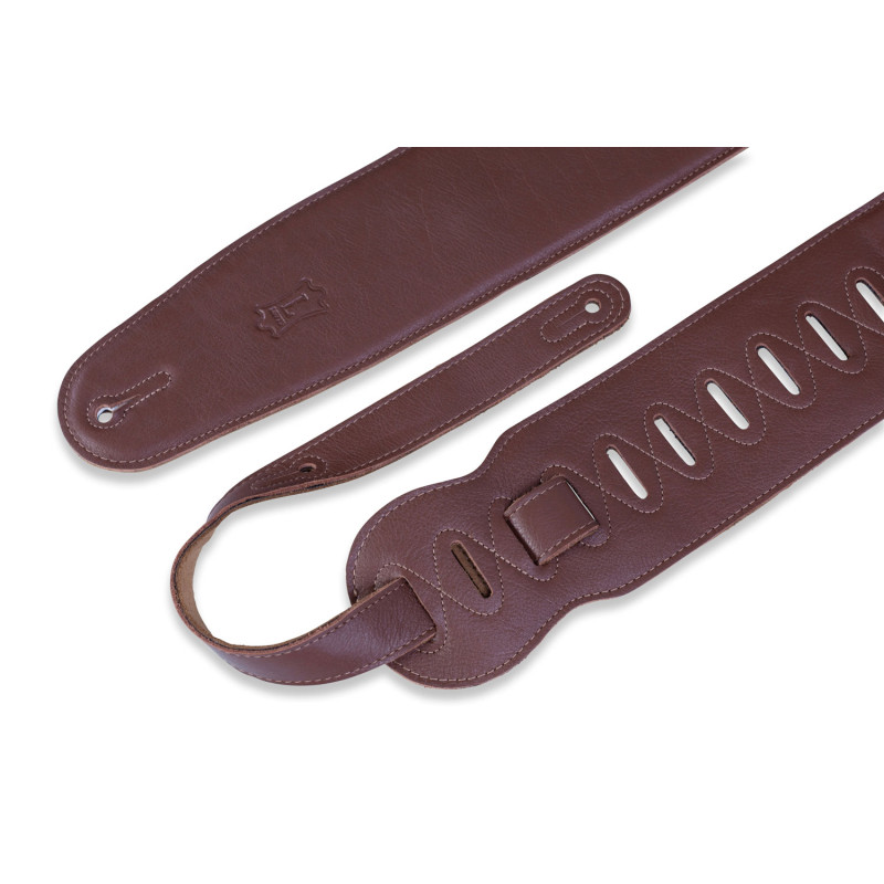 LEVY'S M4GF-BRN CLASSICS SERIES PADDED GARMENT LEATHER BASS STRAP (BROWN) Ремінь для гітари