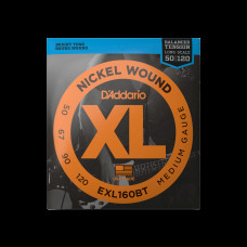 D‘ADDARIO EXL160BT XL NICKEL WOUND BALANCED TENSION BASS MEDIUM (50-120) Струни для бас-гітари