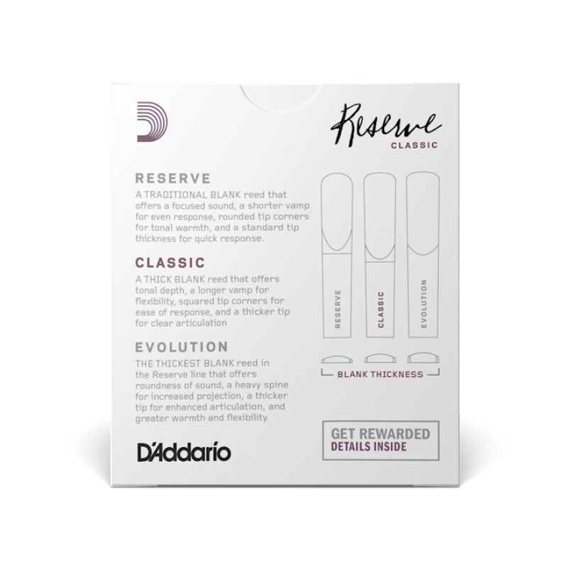 D'ADDARIO Reserve Classic Bb Clarinet #4.0 - 10 Pack