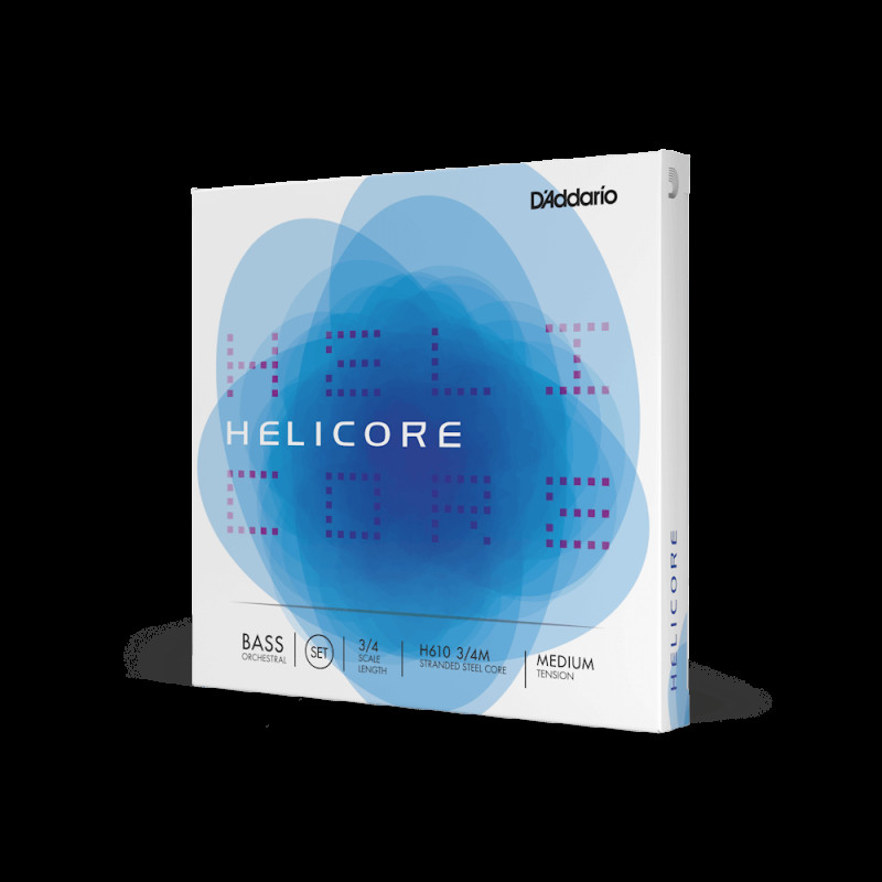 D`ADDARIO HELICORE ORCHESTRAL BASS STRING SET 3/4 Scale Medium Tension