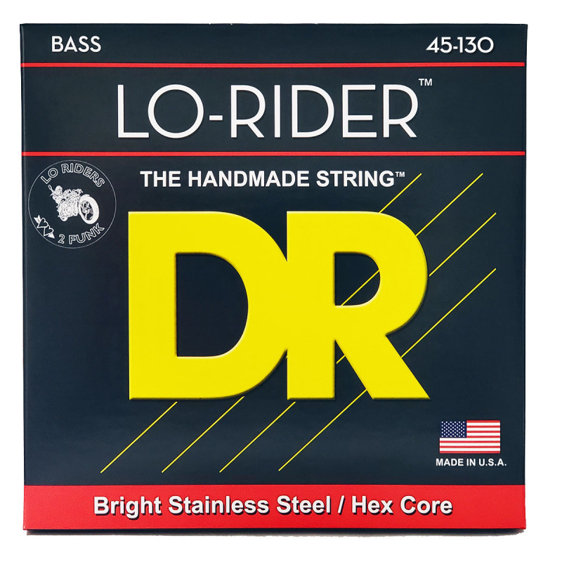DR STRINGS LO-RIDER Bass - Medium - 5-String (45-130) Струни для бас-гітари