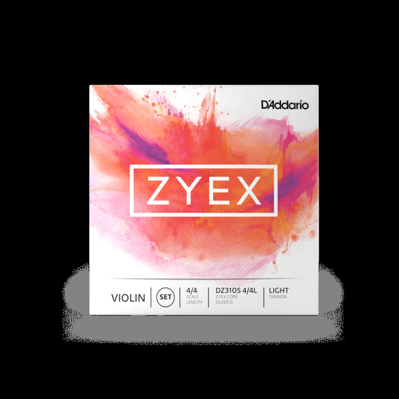 D`ADDARIO ZYEX VIOLIN STRING SET 4/4 MEDIUM TENSION (Silver D)