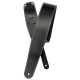 D`ADDARIO 25LS00-DX Deluxe Leather Guitar Strap (Black with Contrast Stitch)