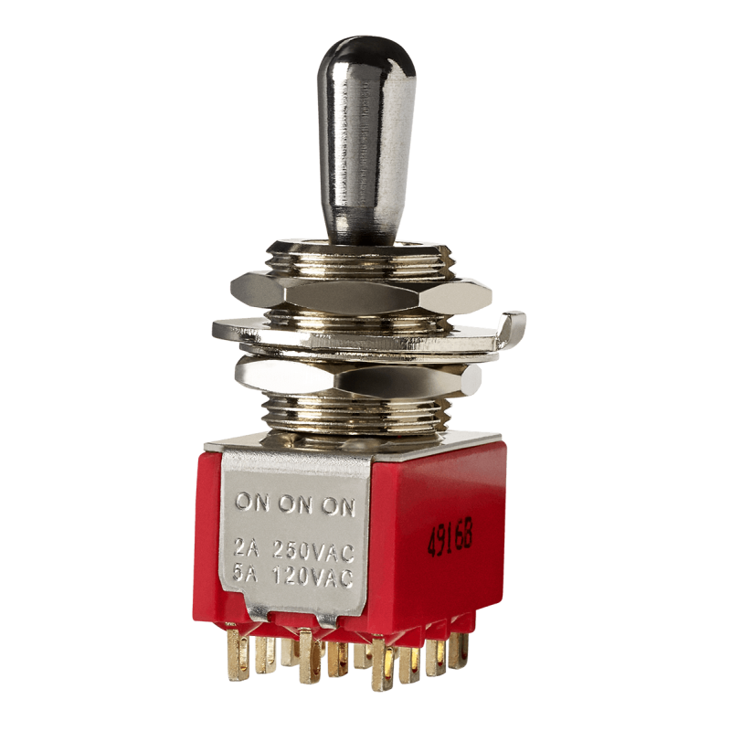 DIMARZIO EP1111 4PDT PICKUP SELECTOR SWITCH - 3 POSITION (ON/ON/ON)