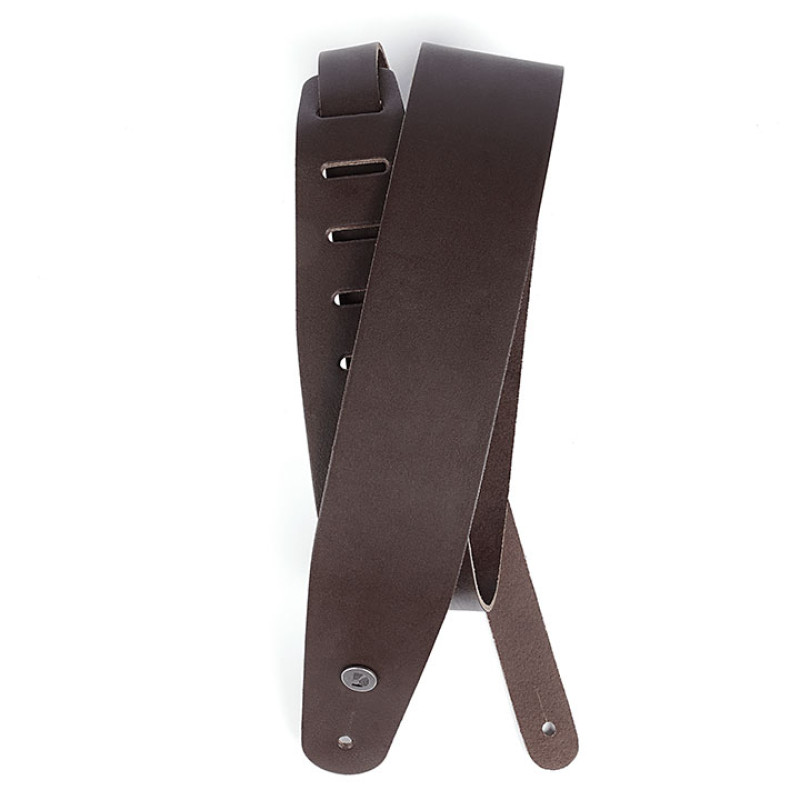 D`ADDARIO 25L01-DX DELUXE LEATHER GUITAR STRAP (BROWN)