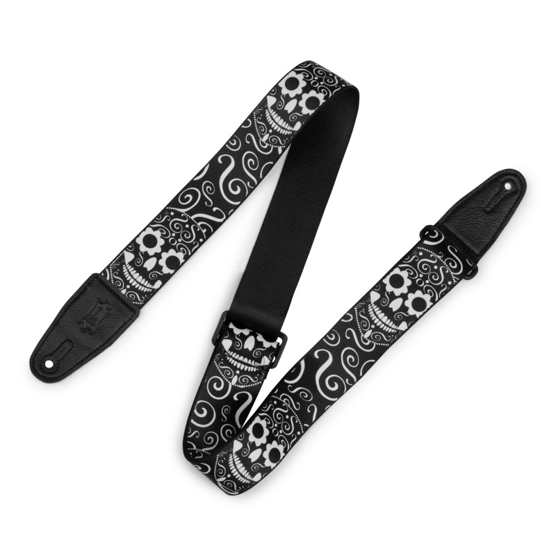 LEVY'S MP2CAL-003 2 Poly Calaca Guitar Strap – Skulls Ремінь для гітари