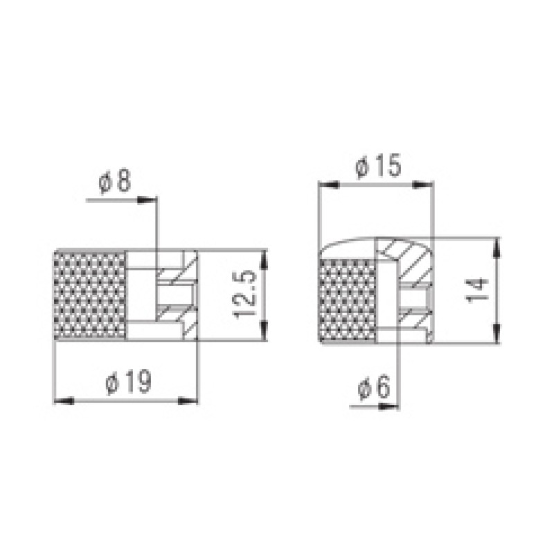 PAXPHIL NC003 CR STACKED CONTROL KNOB (CHROME)