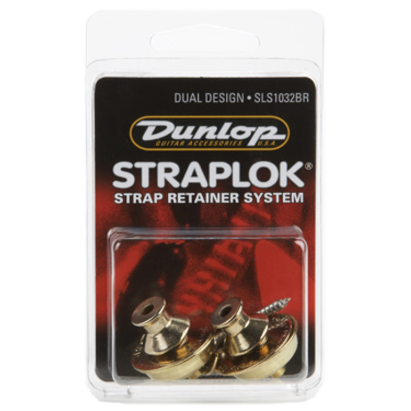 DUNLOP SLS1032BR STRAPLOK STRAP RETAINERS DUAL DESIGN - BRASS