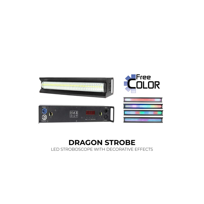 FREE COLOR STROBE LINE IP Стробо-планка з посекційним керуванням RGB, білий, бурштиновий