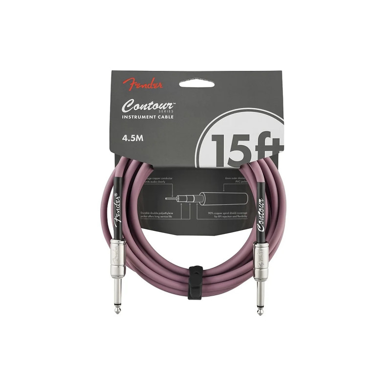 FENDER CABLE CONTOUR SERIES 15' BURGUNDY MIST Кабель інструментальний