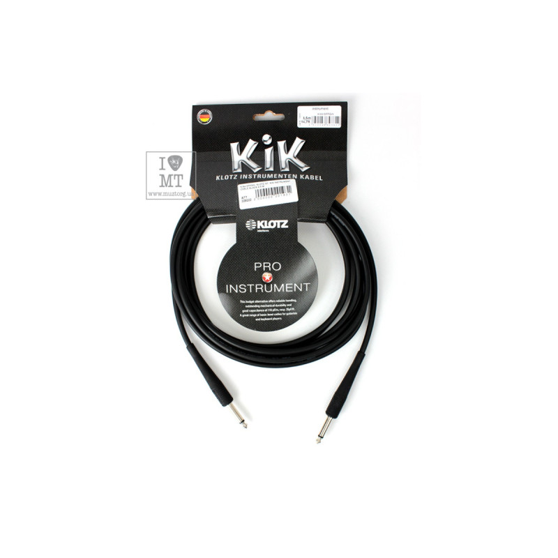 Кабель інструментальний KLOTZ KIK INSTRUMENT CABLE BLACK 4.5 M