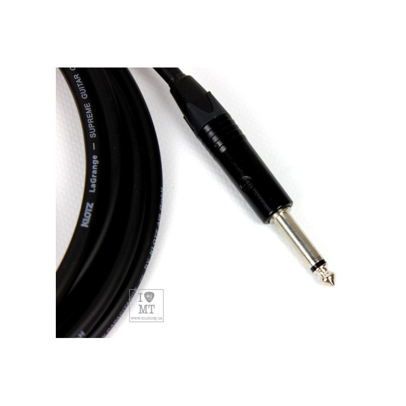 KLOTZ LAGRANGE INSTRUMENT CABLE BLACK ANGLED 3 M Кабель инструментальный