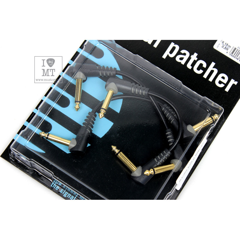 KLOTZ ENTRY LEVEL PEDAL PATCHER 15 CM ANGLED Кабель инструментальный
