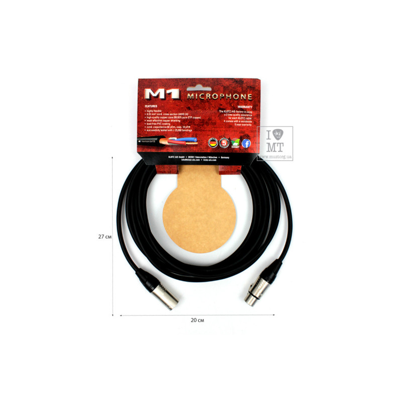 Кабель мікрофонний KLOTZ M1 PRIME MICROPHONE CABLE 5 M