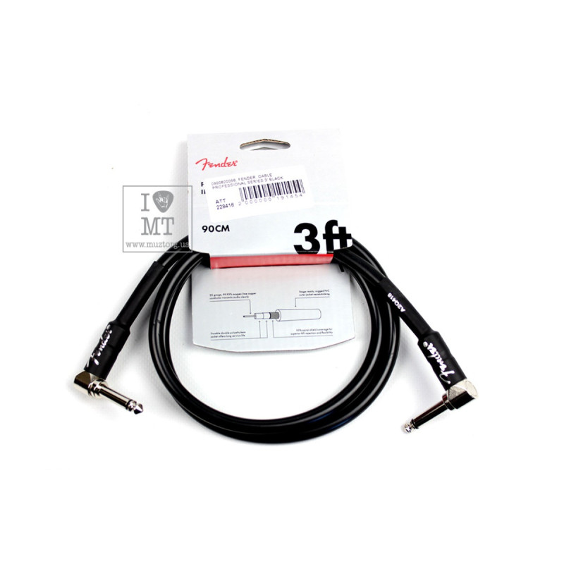 FENDER CABLE PROFESSIONAL SERIES 3' BLACK Кабель інструментальний