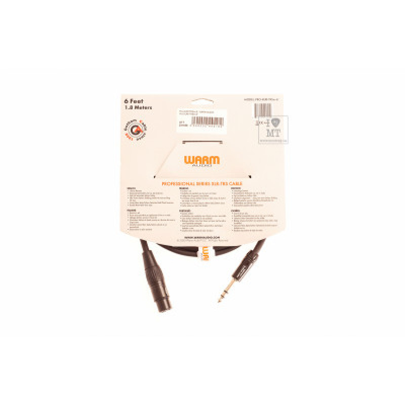 Кабель комутаційний WARM AUDIO Pro-XLRf-TRSm-6'