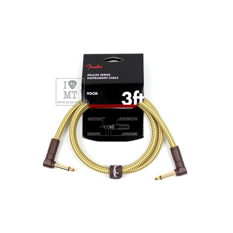 FENDER CABLE DELUXE SERIES 3' TWEED Кабель інструментальний