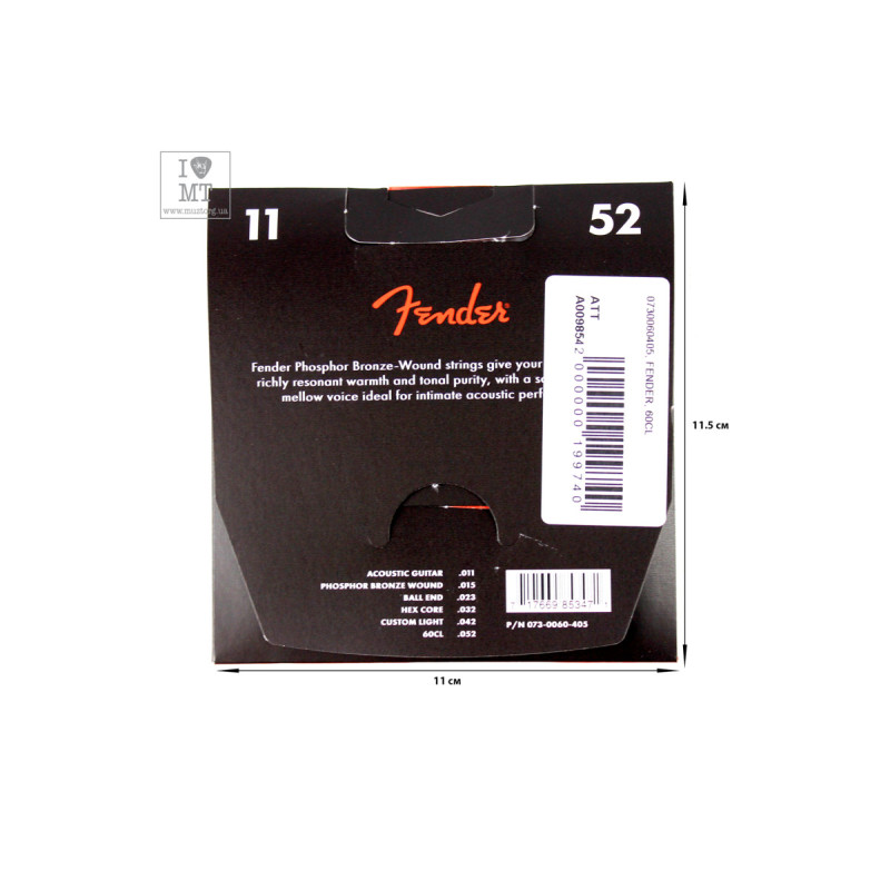 FENDER 60CL Струни для акустичної гітари