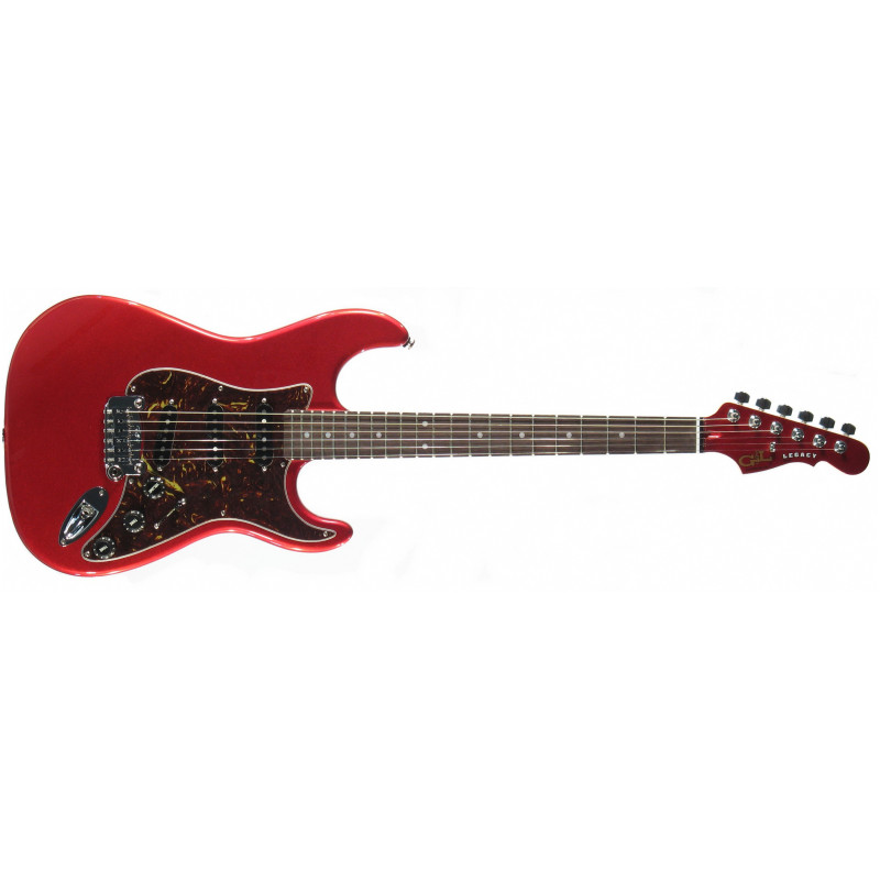 G&L LEGACY (Candy Apple Red, rosewood, 3-ply Tortoise Shell). №CLF50961 Электрогитара