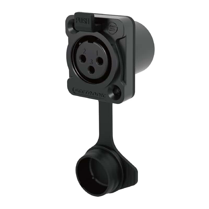 SEETRONIC K3F2C-W-B Водонепроникний XLR роз'єм 3-pin female IP67 чорний