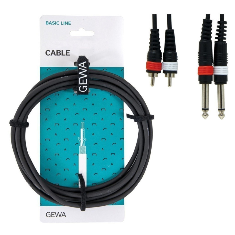 Інсертний кабель GEWA Basic Line 2x Mono Jack 6,3 мм/2x RCA (1,5 м)