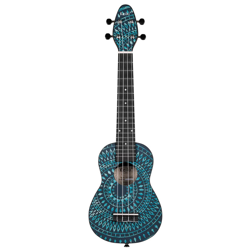 ORTEGA Keiki K2SS-BKC Sopano, Super Scale, Blue kaleido (комплект) Укулеле