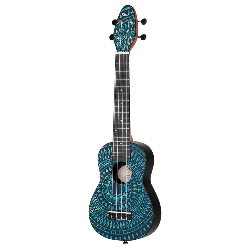 ORTEGA Keiki K2SS-BKC Sopano, Super Scale, Blue kaleido (комплект) Укулеле